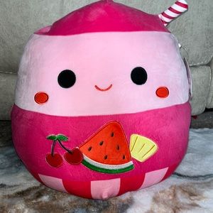🍉 Squishmallows Jan’s the Fruit Punch Juice 🧃NWT 14”